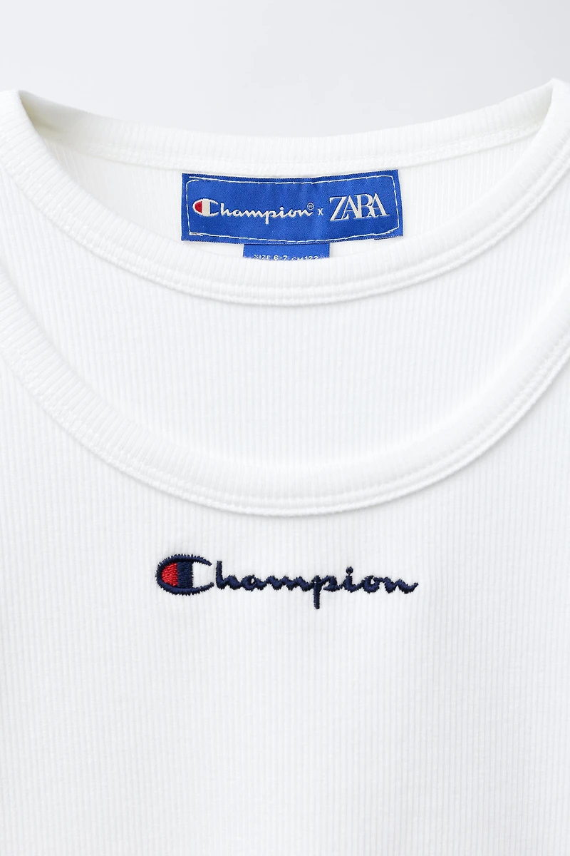 CHAMPION ® X ZARA TEXT RIB T-SHIRT