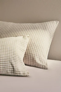 DYED THREAD CHECK PILLOWCASE