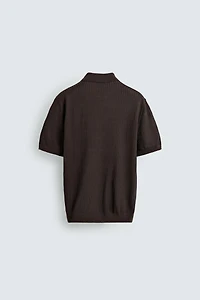POLO REGULAR FIT EN MAILLE STRUCTURÉE