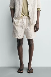 TEXTURED JACQUARD SHORTS