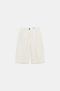 ZW COLLECTION STRIPED PLEATED SHORTS