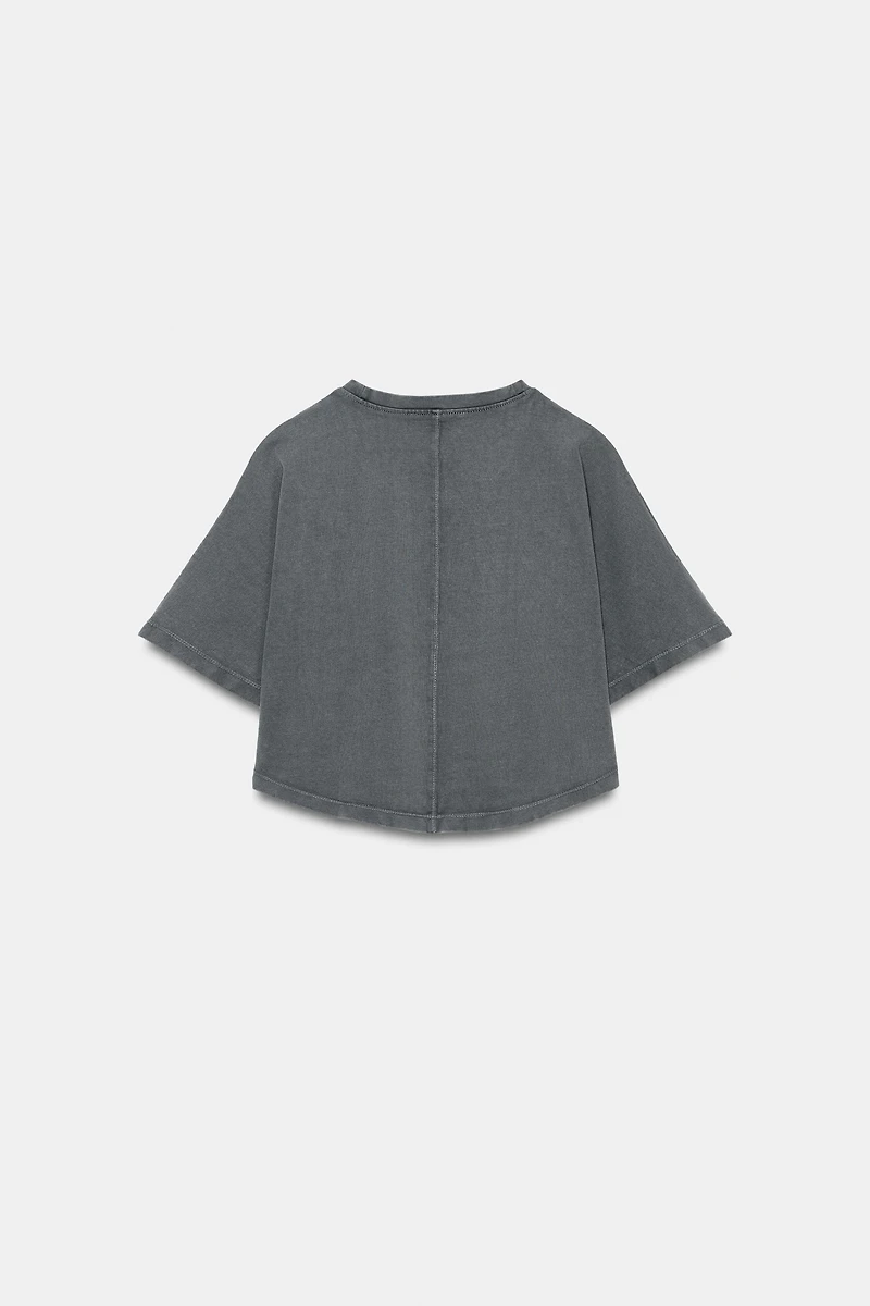 WASHED EFFECT CAPE TOP