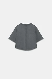 WASHED EFFECT CAPE TOP