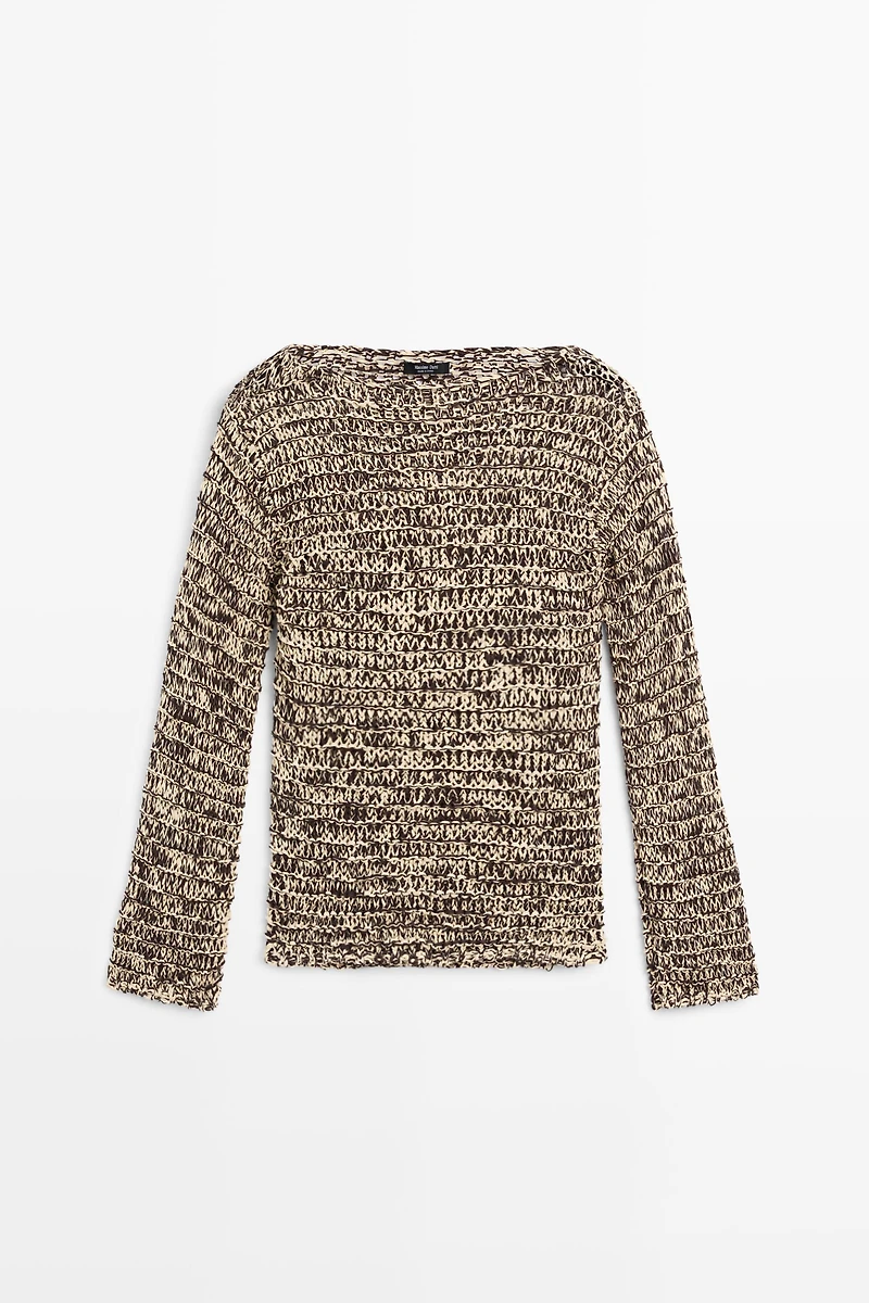 Marled knit sweater