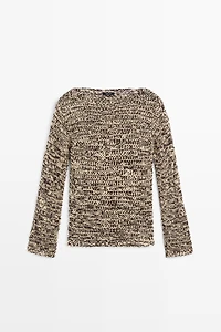 Marled knit sweater