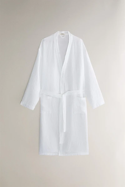 PEIGNOIR LIN WAFFLE