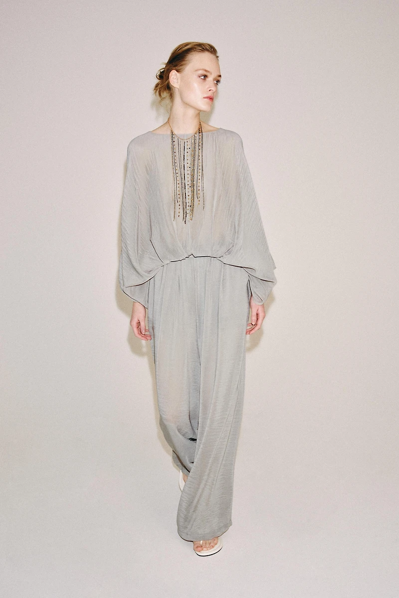 SEMI-SHEER PALAZZO PANTS