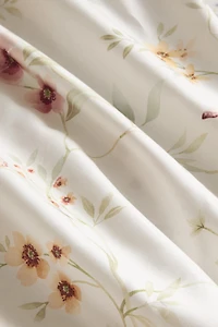 HOUSSE DE COUETTE SATIN IMPRIMÉ FLEUR