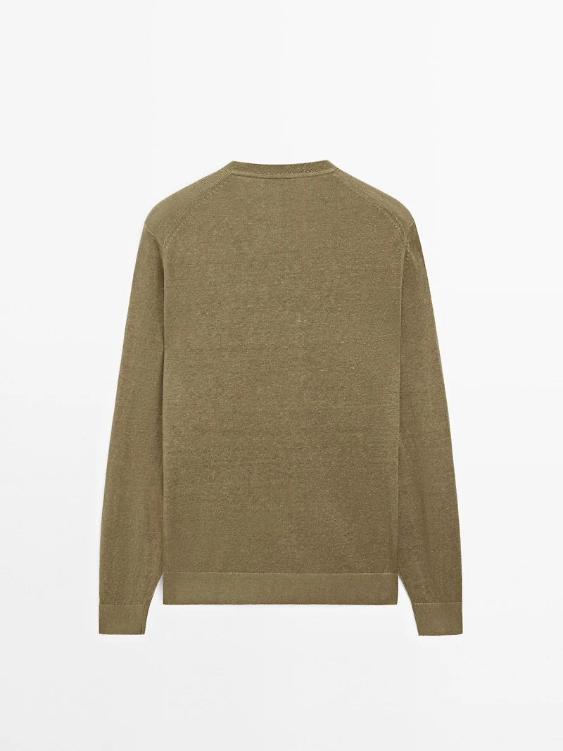 100% linen knit sweater