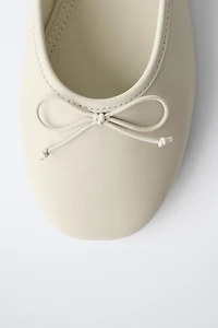 LEATHER BALLET FLATS