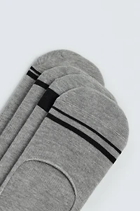 PACK OF 4 STRIPED INVISIBLE SOCKS