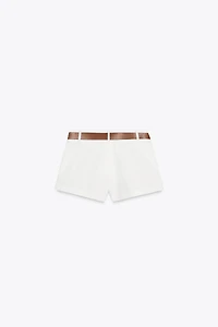 BELTED FLOWY SHORTS