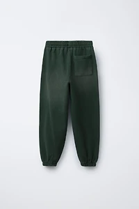 WASHED EFFECT TEXT T-SHIRT AND JOGGER PANTS SET