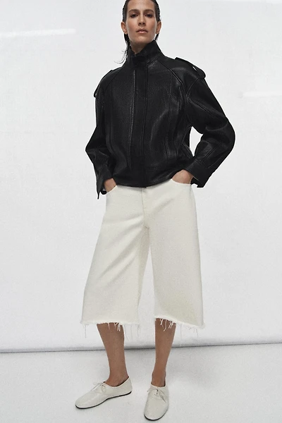 BLOUSON BOMBER 100% CUIR ZW COLLECTION ÉDITION LIMITÉE