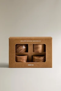 WOODEN NAPKIN HOLDER PACK (PACK OF 4)