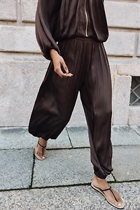 SATIN EFFECT BALLOON PANTS