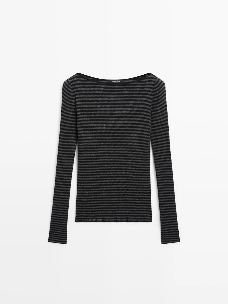 Striped long sleeve T-shirt