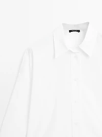 Chemisier long popeline 100 % coton