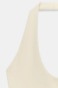 ROUNDED HEM HALTER TOP