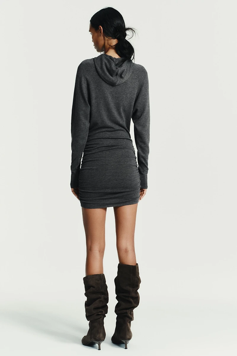 HOODIE KNIT MINI DRESS