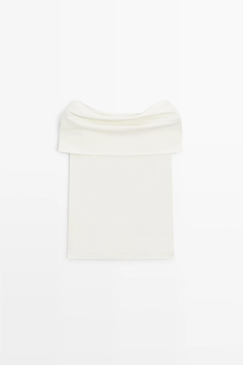 Top en coton à épaules dénudées