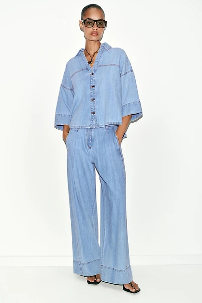 Z1975 WIDE SLEEVE DENIM SHIRT