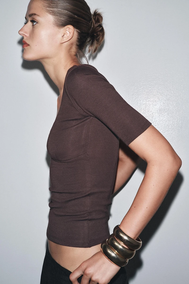 T-SHIRT EN COTON MODAL