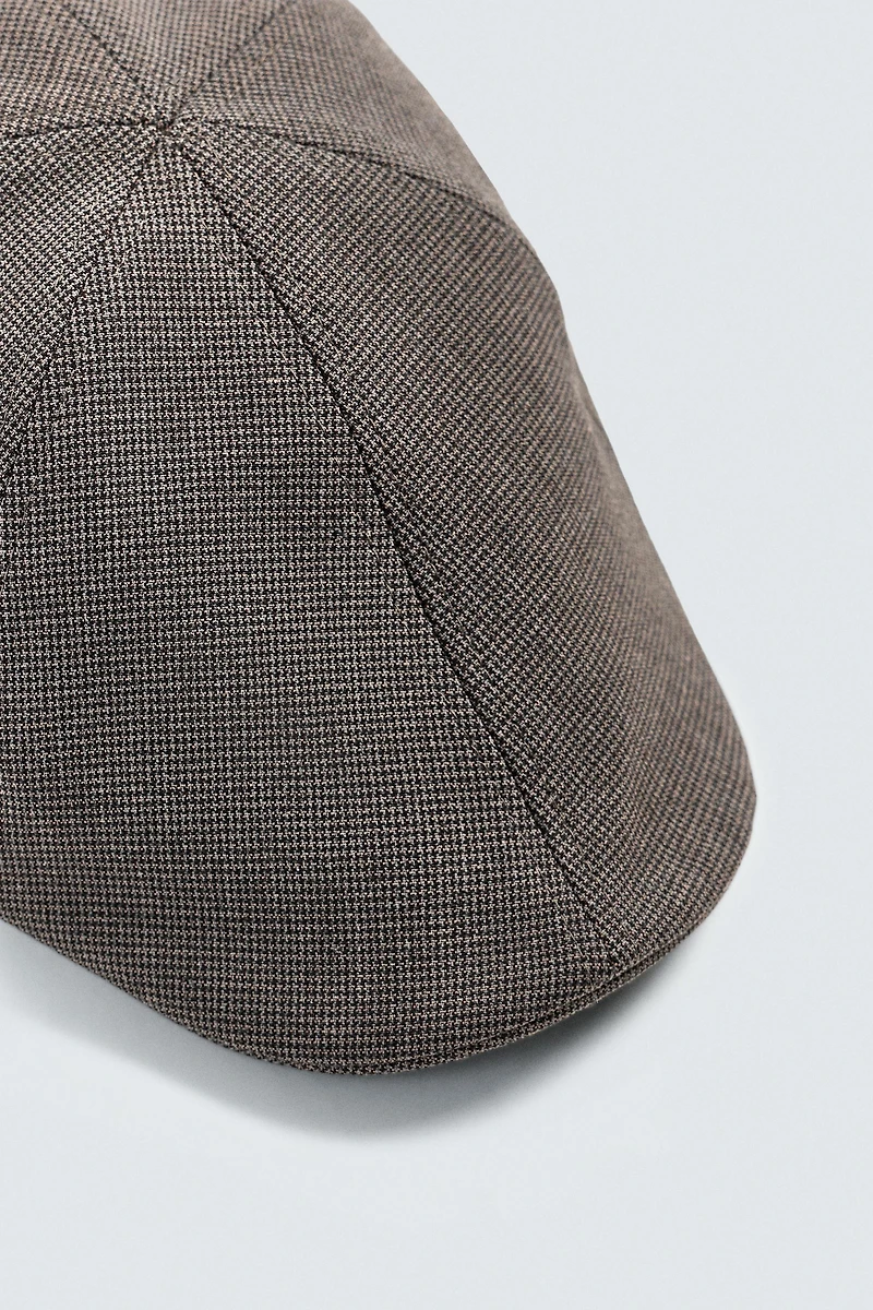 HOUNDSTOOTH FLANNEL BERET