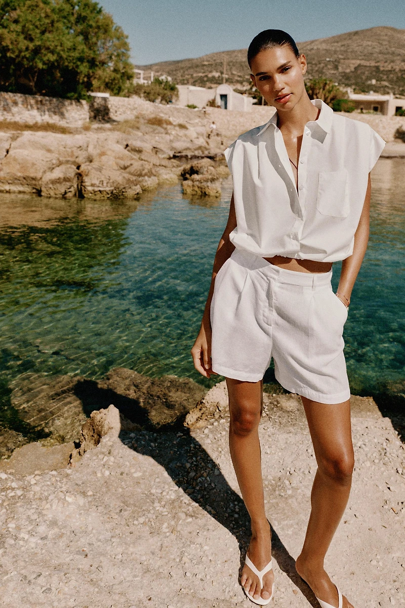 CHEMISE COURTE À CARREAUX VICHY