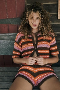 JACQUARD POLO TOP