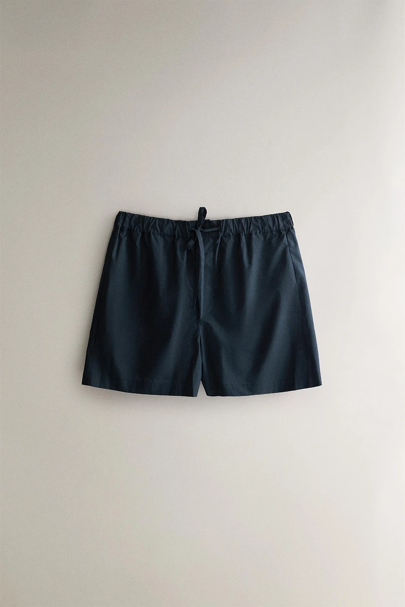 COTTON POPLIN SHORTS