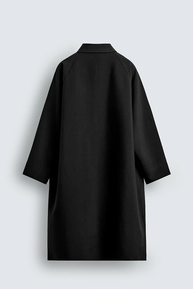 OVERSIZED WOOL BLEND TRENCH COAT
