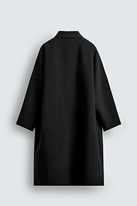 OVERSIZED WOOL BLEND TRENCH COAT