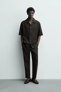 REGULAR FIT 100% LINEN PANTS
