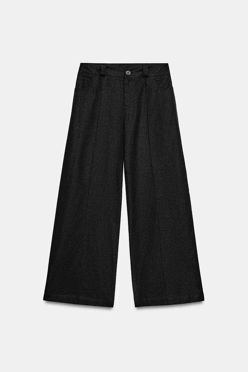 PANTALON LARGE AVEC LIN