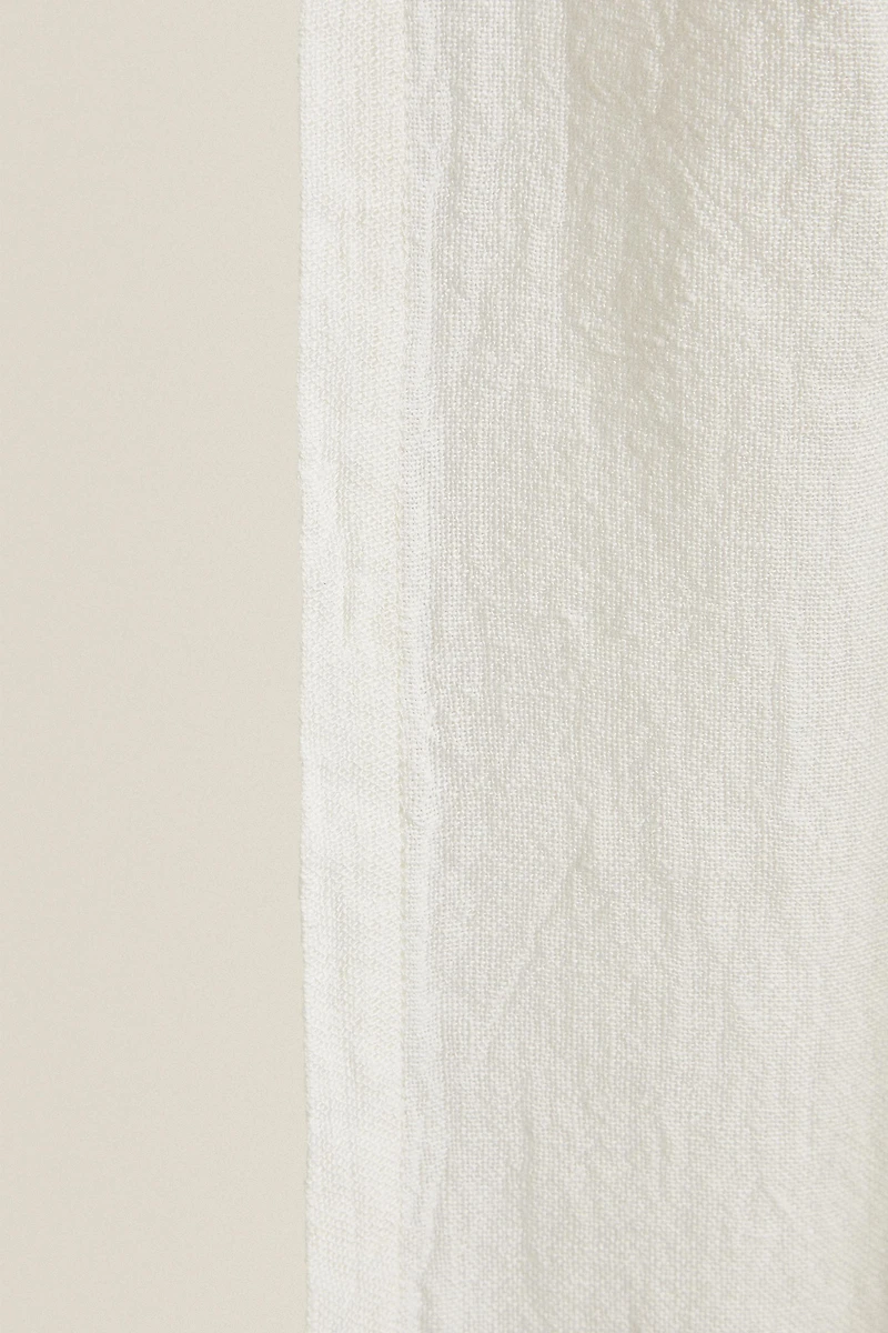 HIGH OPACITY WHITE LINEN CURTAIN