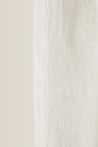 HIGH OPACITY WHITE LINEN CURTAIN