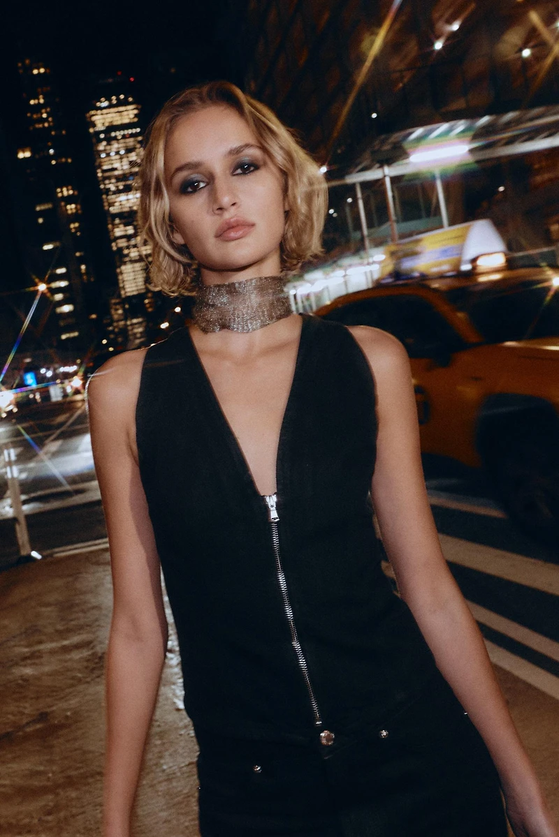 Z1975 COATED DENIM VEST