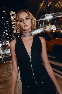 Z1975 COATED DENIM VEST