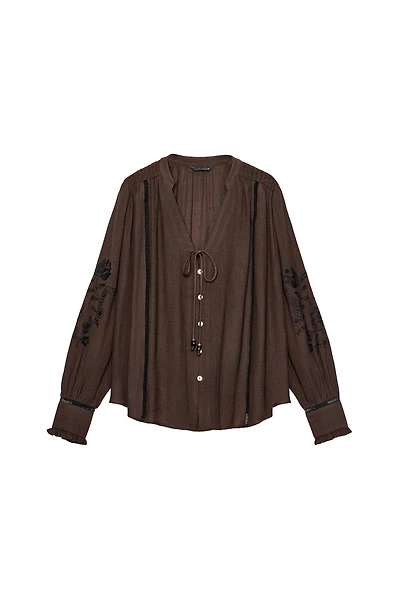 CHEMISE BRODÉE ENTRE-DEUX