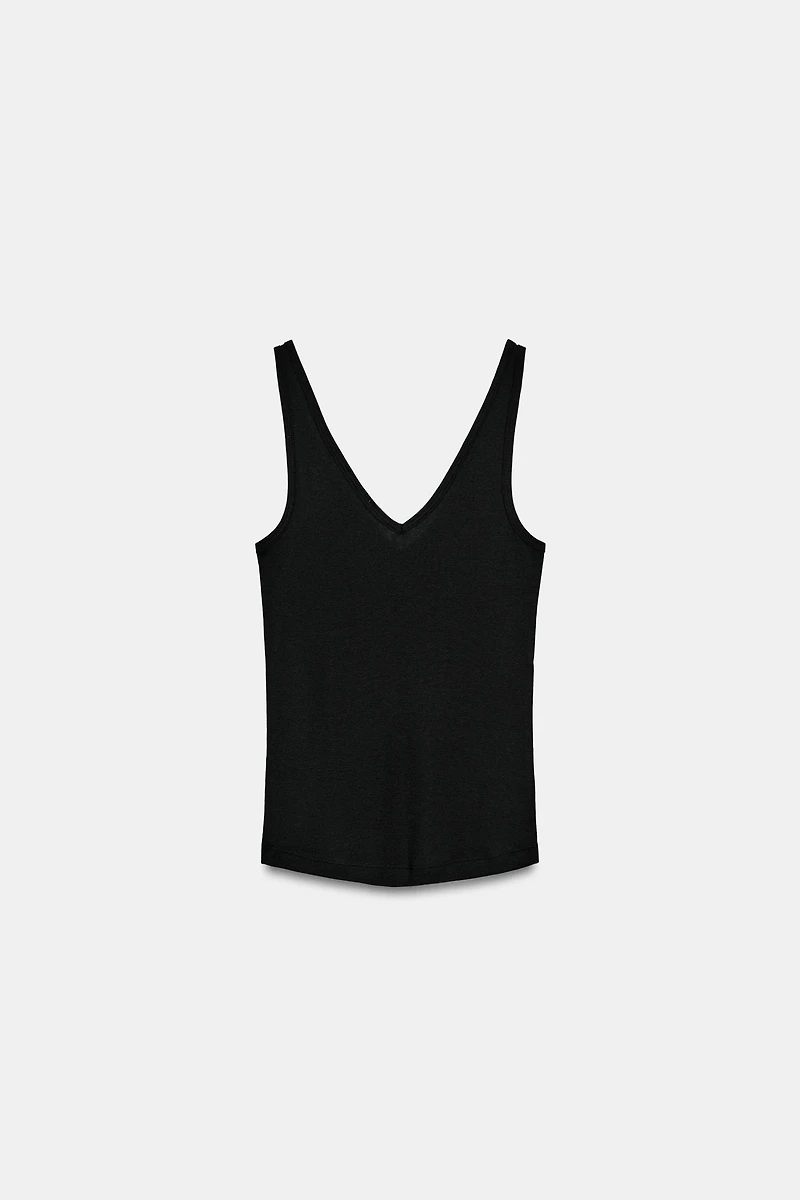 COTTON STRAP TOP