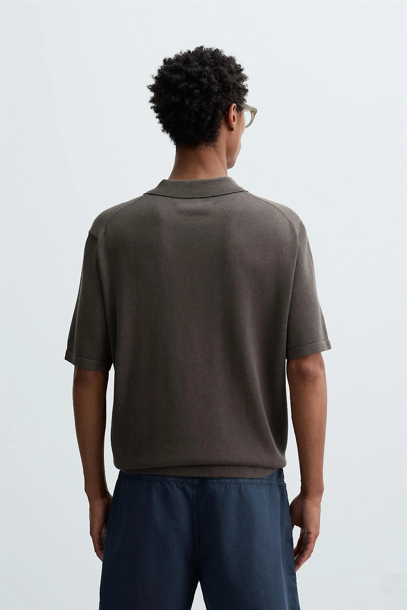 POLO EN MAILLE MÉLANGE DE COTON