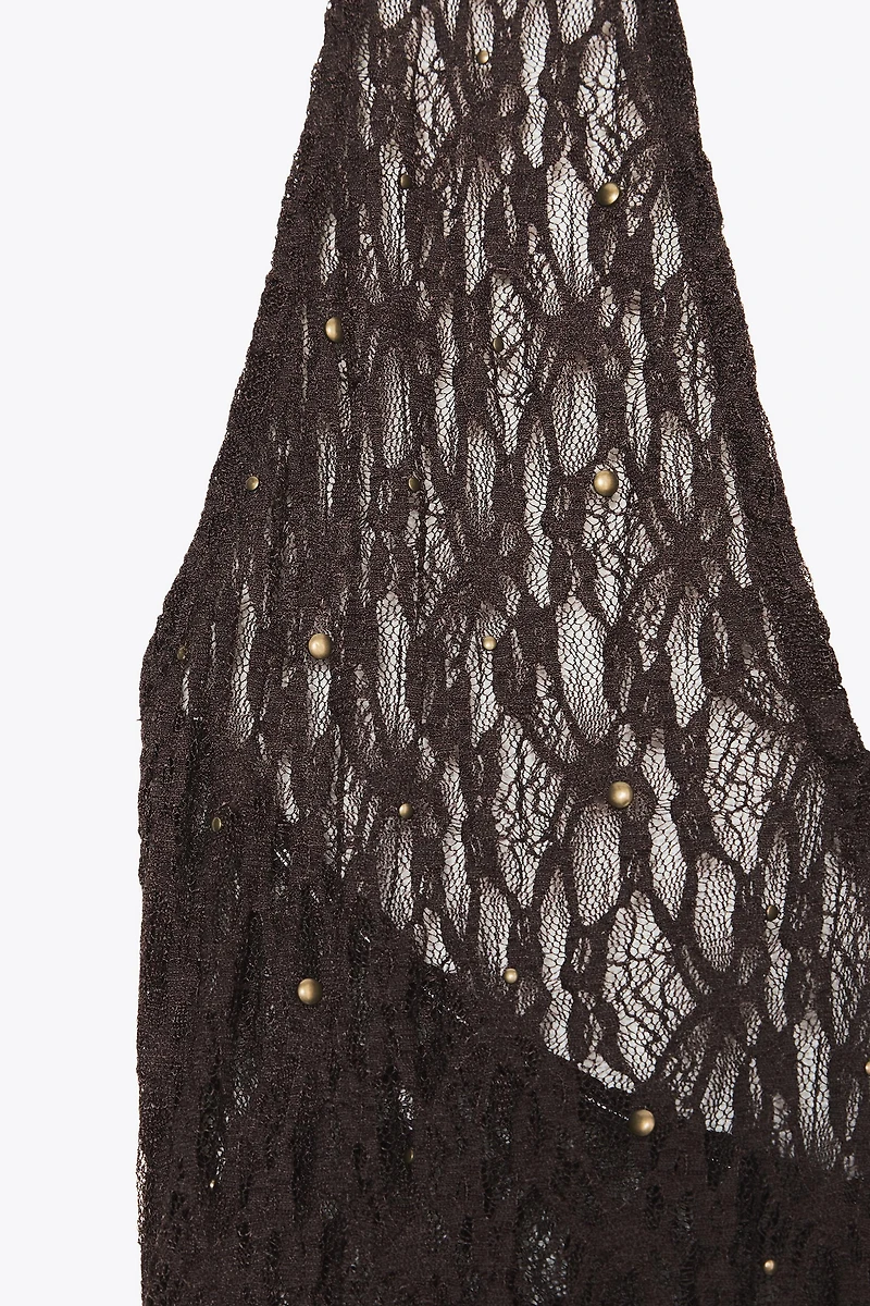 STUDDED SCARF DRESS