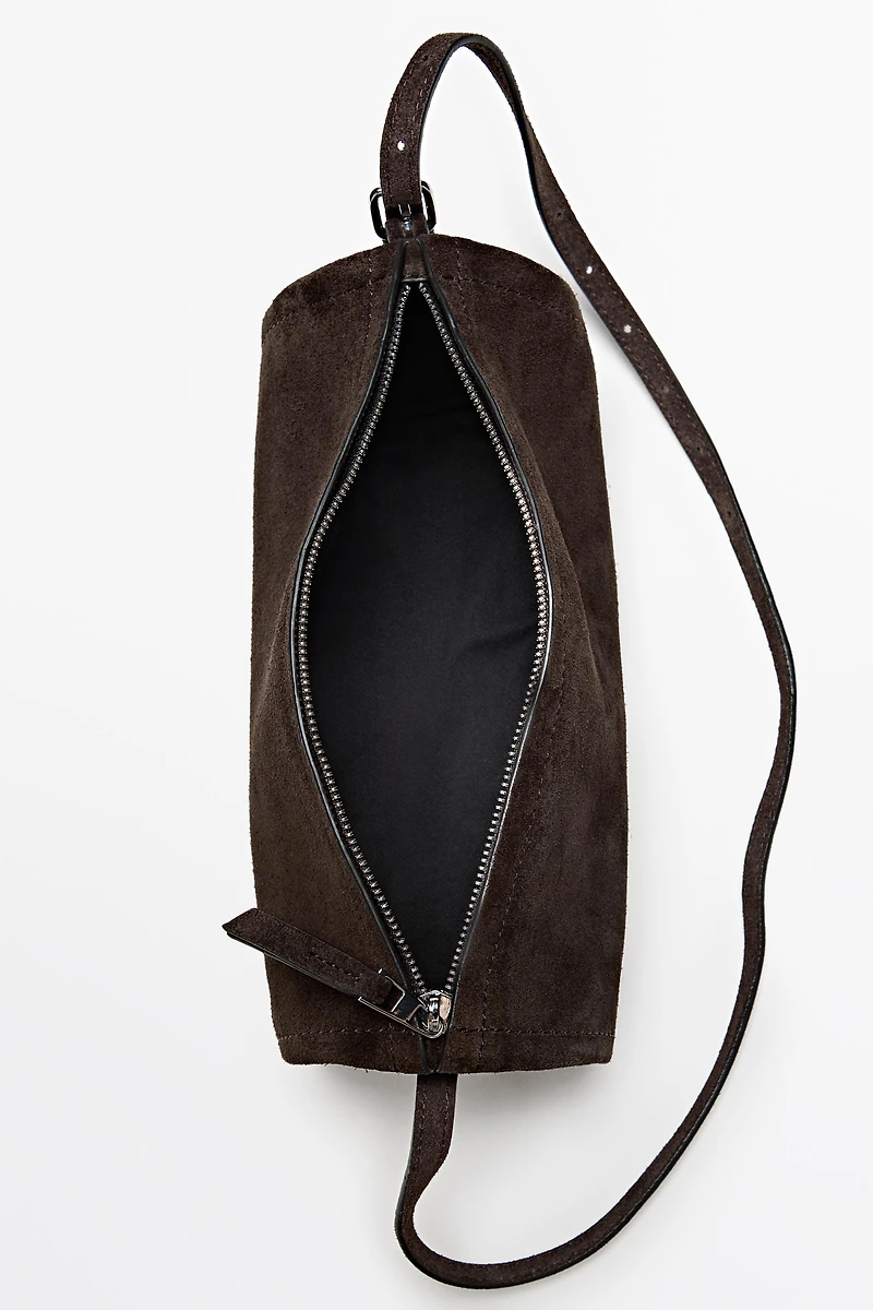 Sac à bandoulière en croûte de cuir