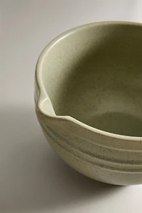 STONEWARE MORTAR AND PESTLE