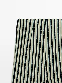 Pantalon flare à rayures