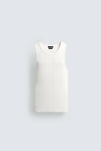 RIBBED KNIT TANK TOP