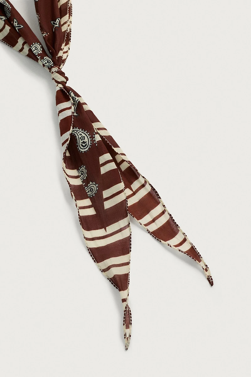 BANDANA LONG À IMPRIMÉ COMBINÉ