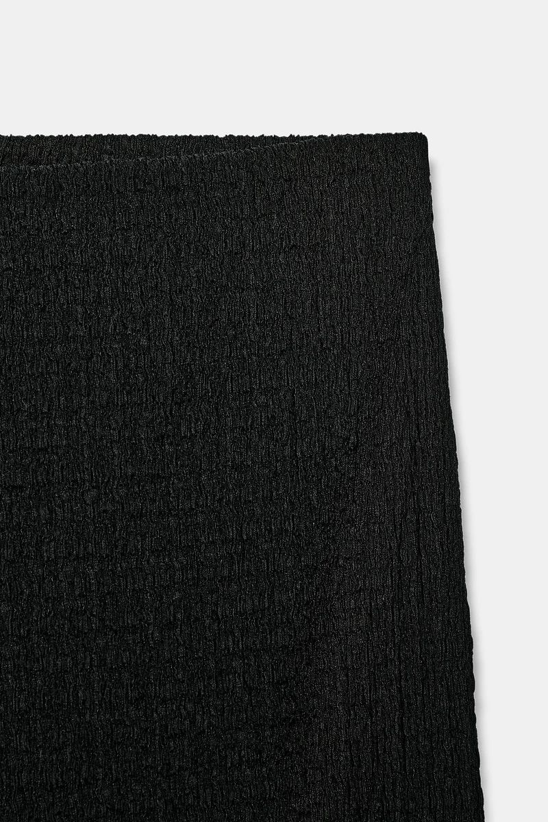 TEXTURED STRAIGHT LEG PANTS