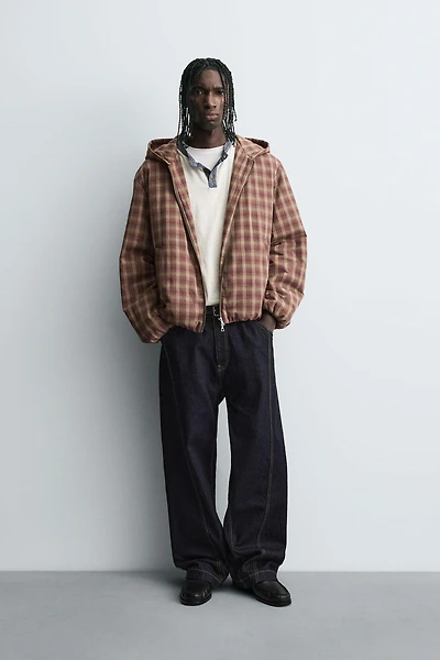 CHECKERED HOODIE JACKET